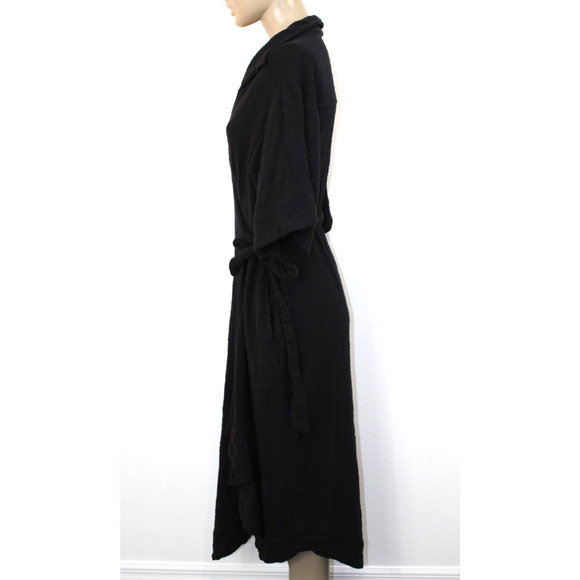 Free People Carefree Days Midi Dress Size M Medium Black Cotton - Picture 5 of 10
